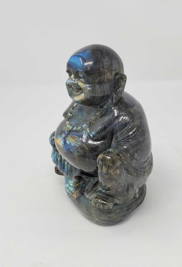 Labradorite Laughing Buddha - Image 2