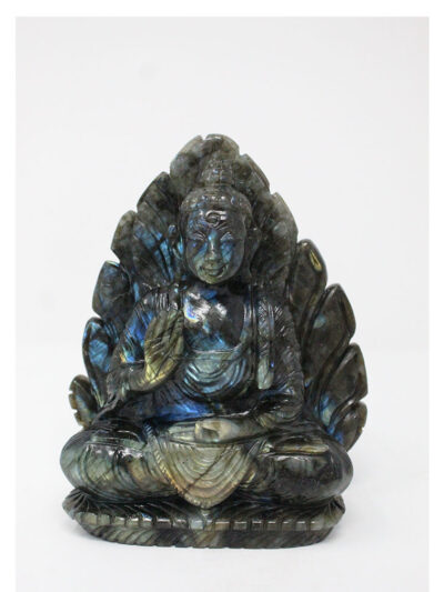 Labradorite Lord Buddha in Leaf