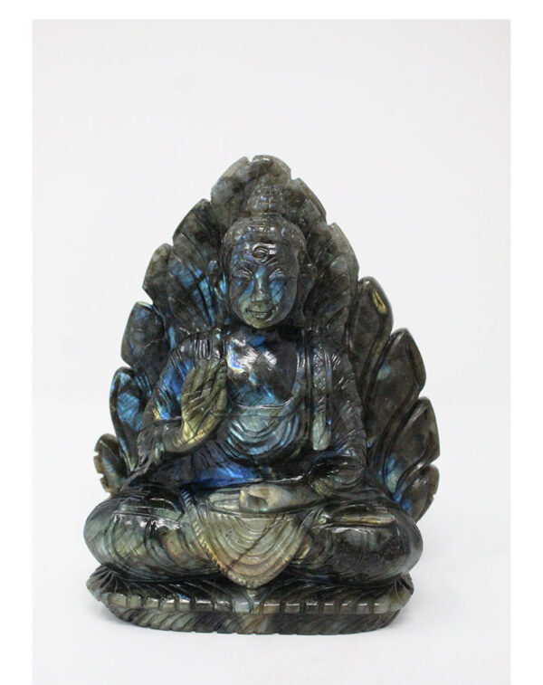 Labradorite Lord Buddha in Leaf