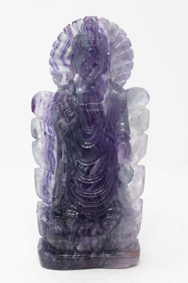 Multi Fluorite Buddha in Leaf