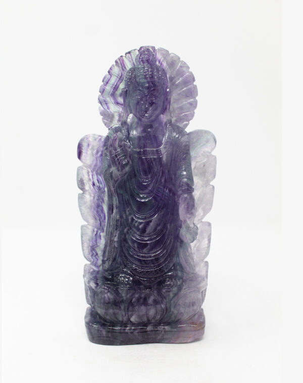Multi Fluorite Buddha in Leaf