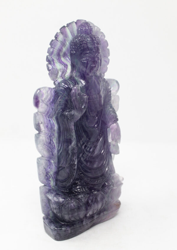 Multi Fluorite Buddha in Leaf - Image 3