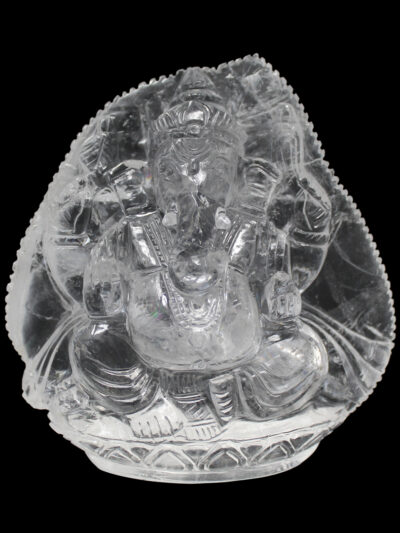 Crystal Lord Ganesha in Leaf