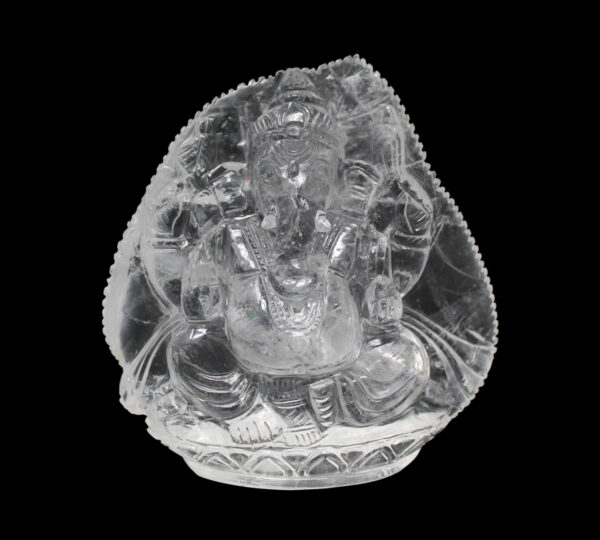 Crystal Lord Ganesha in Leaf