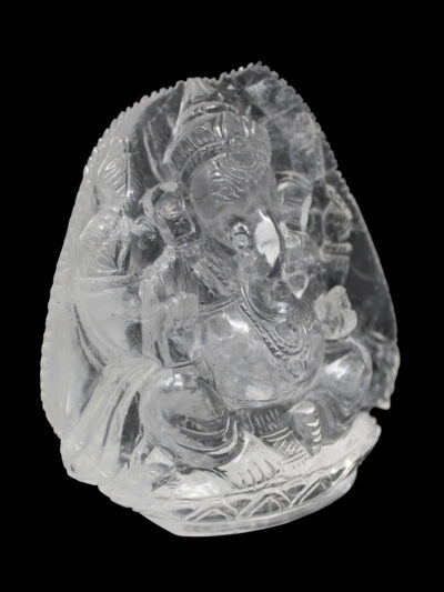 Crystal Lord Ganesha in Leaf